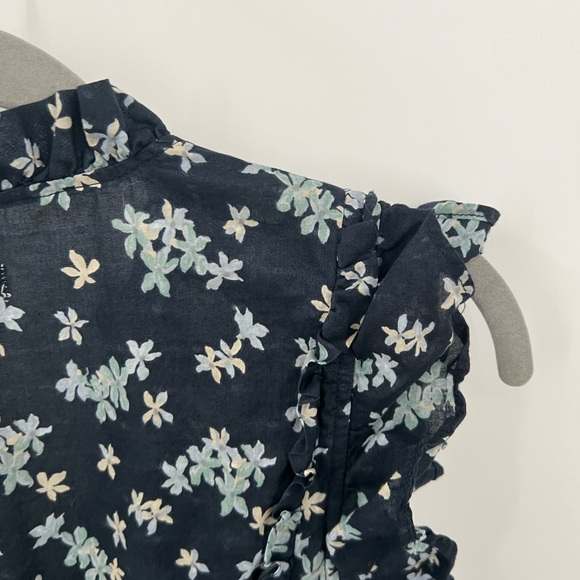 OuterKnown Canyon blue floral clip dot midi dress - Picture 7 of 12